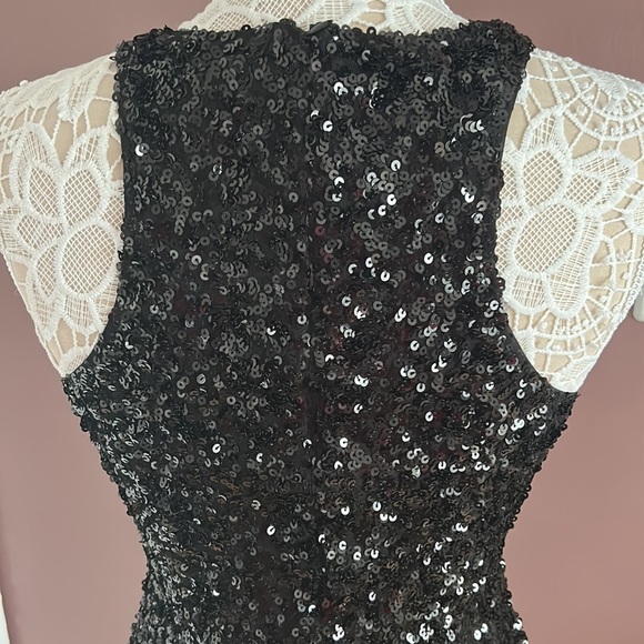 CLUB L LONDON Black Seduce Me Sequin Midi Dress - Picture 8 of 10